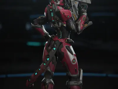 Yui - SpecOps Cat Low-poly 3D model