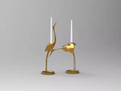 flamingo candel 3D print model