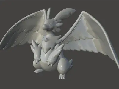 QUIVERN PALWORLD  DRAGON PAL - ULTRA DETAILED - high poly STL  3D print model