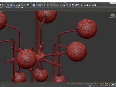  POLARE 12 LIGHT CHANDELIER Low-poly 3D model