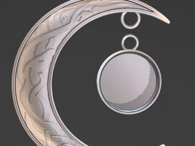 Moon And Sun Earing  3D print model