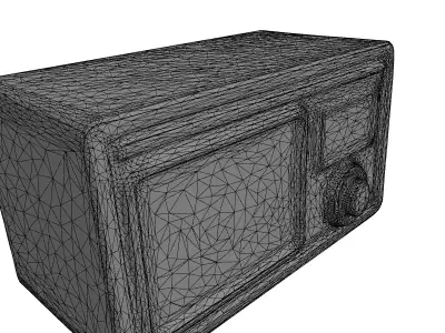Vintage Wooden Radio 3D Model Low-poly 3D model