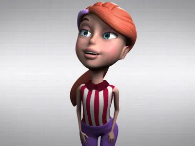 Anna Rigged Low-poly 3D model