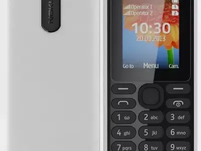 Nokia 108 Dual SIM White 3D model