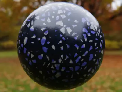 Procedural Purple Terrazzo Marble Texture - Night Accent Texture