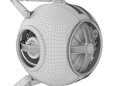 Wheatley robot with light 3D model