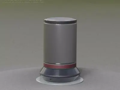 Dark Red Light-Column -2- Street-Light 9 Low-poly 3D model