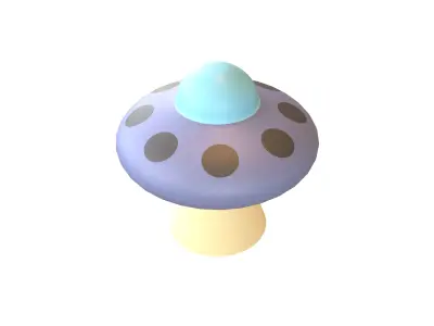 UFO Icon v1 001 Low-poly 3D model