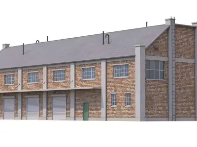 12 PBR Industrial Buildings Collection 3D Model Pack