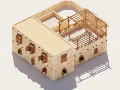 Ancient Desert House 8 3D model
