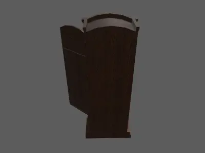 Old Vintage Big Floor Clock Low-poly 3D model