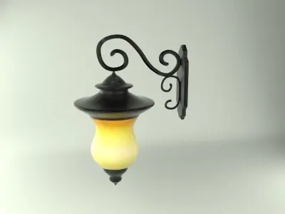 Wall Lamp Low-poly 3D model