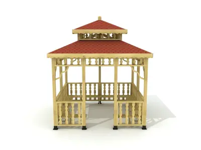 3D Outdoor Gazebo 002 3D model