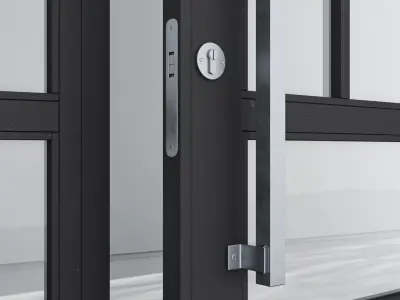 Aluminium door 198 3D model