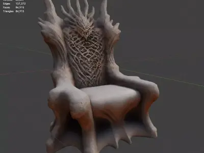 Demon Throne 8 Free low-poly 3D model