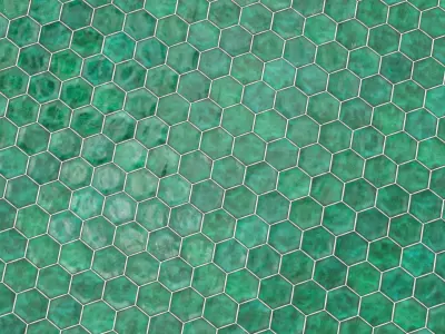 Ceramic Hexagon Tiles 01 PBR Material Texture