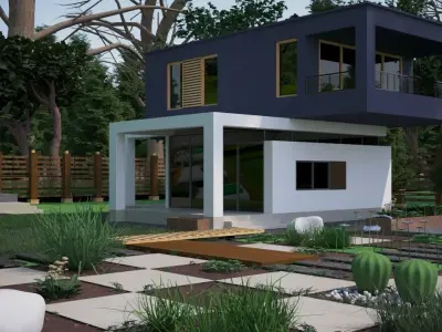 exterior design modeling  Low-poly 3D model