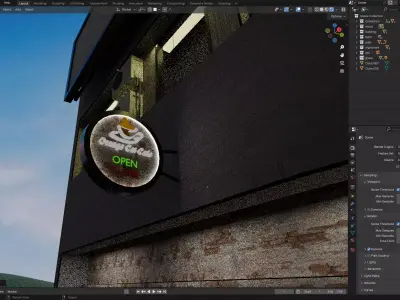 Conner Building design and landscape 3D model