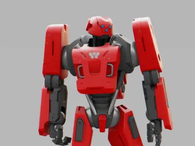 MECHA SOLDIER  RIGGED 3D model