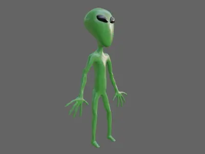 ET Alien - UFO - Extraterrestrial - Compatible with Mixamo  3D model