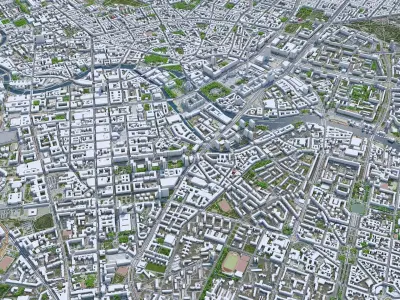 Berlin Downtown Germany Low-poly 3D model