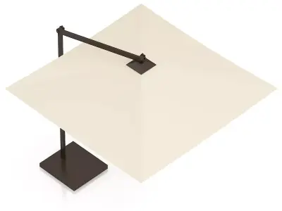 Square Beige Sunshade Umbrella 3D model