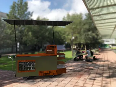 Coffee Cart 3D model