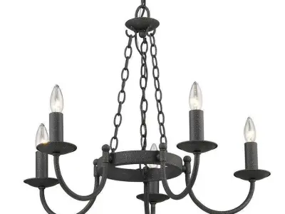Barcroft Light Candle Style Wagon Wheel Chandelier 3D model