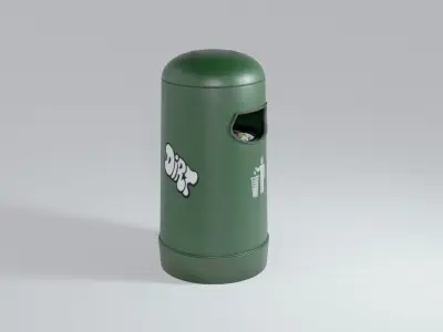 Garbage Bin 3D model