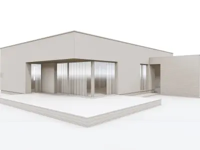 Modern house archicad sketchup model and Lumion 11 scene  3D model