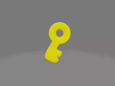 Game Key Free low-poly 3D model