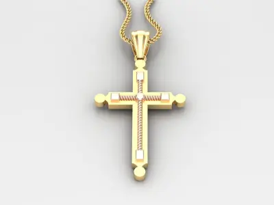 Cross Light Gold 4CP096 3DM STL 3D print model