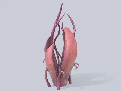 Alien plant Low-poly 3D model