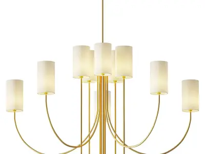 Hudson Valley Harlem 10 Light Chandelier 3D model