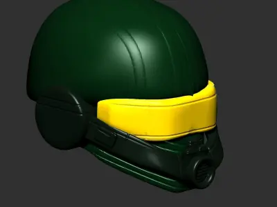 helmet high poly sculpt 3d printable ver 7 3D model 3D model