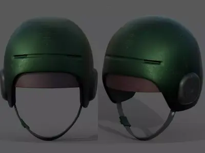 Helmet scifi military combat fantasy futuristic  Low-poly 3D model