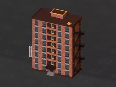 Low Poly City Assets Low-poly 3D model