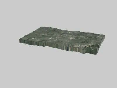 Aurora City Low-poly 3D model