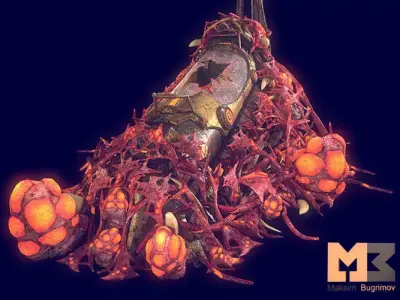 Sci-FI Creocapsule Low-poly 3D model