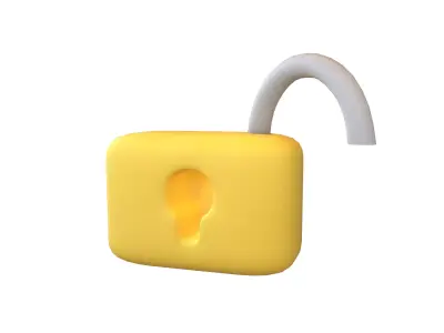Unlock Icon v1 001 Low-poly 3D model