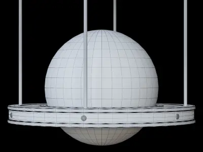 Miessa Grand Vertical Chandelier with  for High-Ceiling Space 3D model