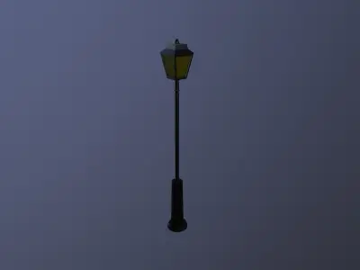 Simple street light Low-poly 3D model