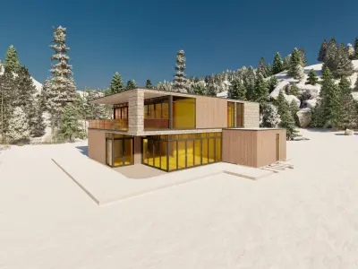 Casa Scene-villa-modern house 3D model