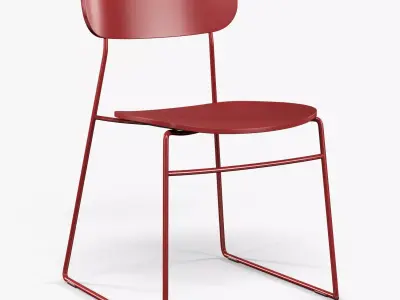 Modus PLC Wire plywood seat chair 3D model
