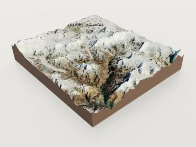 Everest-Mountains Low-poly 3D model