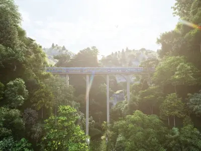 Forest Scene Low-poly 3D model