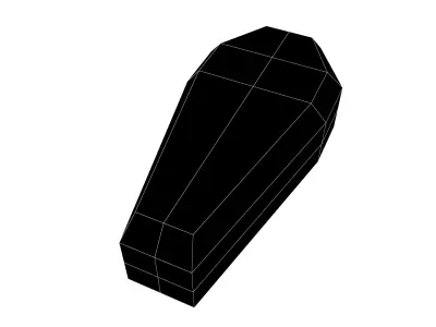 Low poly Coffin v1 001 Low-poly 3D model