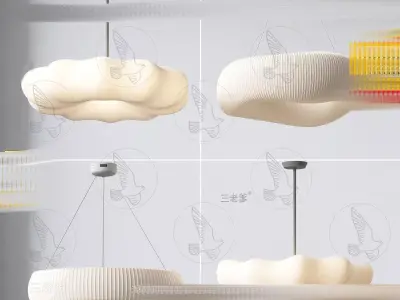 Modern chandelier combination 3D model download 3D model Low-poly 3D model