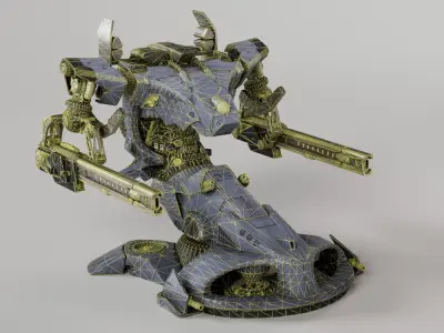 Hover Mech Low-poly 3D model