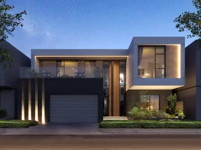 Modern Townhouses 023 3D model